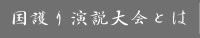 国護り演説大会とは
